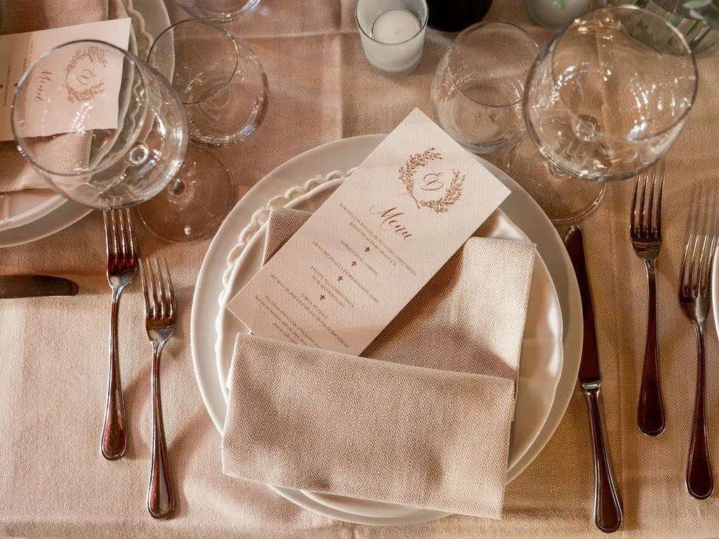 Wedding table setting